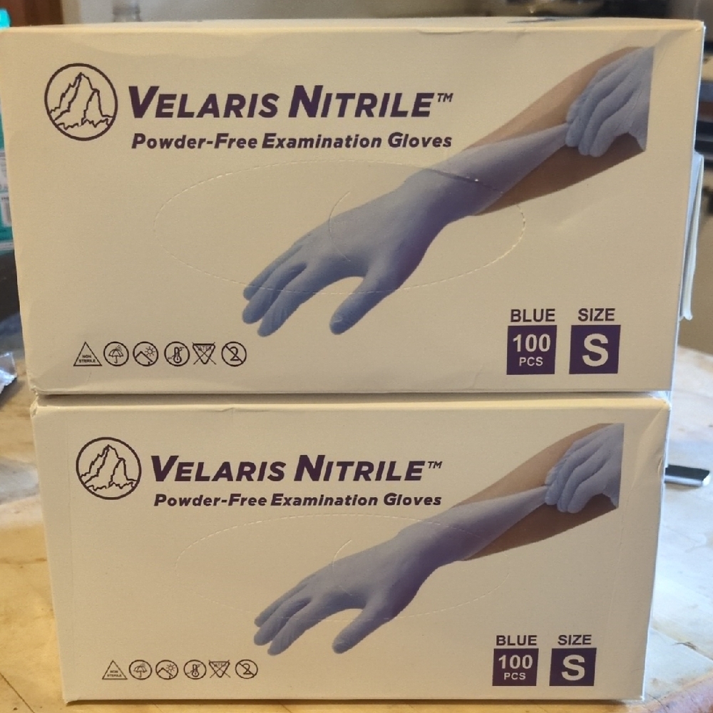 200 Nitrile Examination Gloves Sz SM - Blue